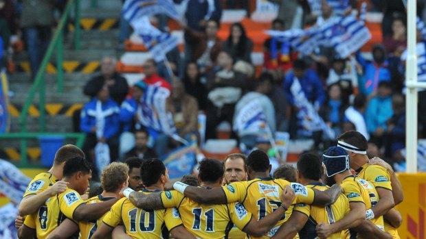 CAPE TOWN, SOUTH AFRICA - JUNE 20:  Brumbies at the start the Super Rugby Qualifying Final match between DHL Stormers and Brumbies at DHL Newlands Stadium on June 20, 2015 in Cape Town, South Africa. (Photo by Ashley Vlotman/Gallo Images/Getty Images)