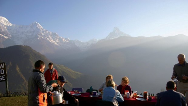 Reaching Annapurna base camp, in the Himalayas, is a manageable goal for a family trip.