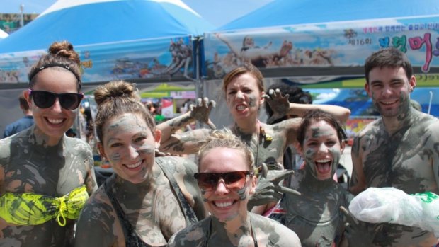 Tough mud at the Boryeong Mud Festival in South Korea.