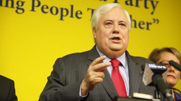 The incoming member for Fairfax, Clive Palmer.