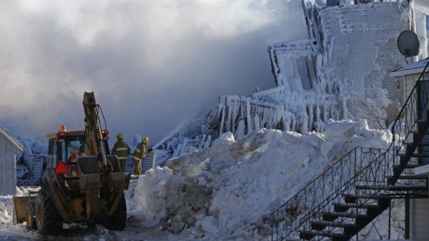 At least three people died and 30 were missing after a fire ripped through the wooden three-story residence for the elderly in the Eastern Canadian province of Quebec.