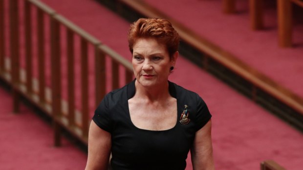 Senator Pauline Hanson changed her position on the Greens motion, voting in favour of it this time.