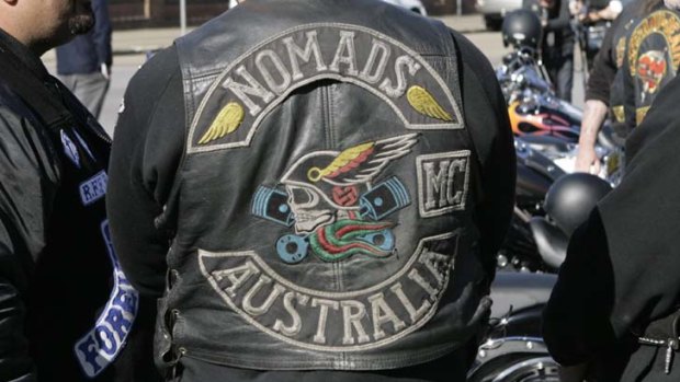 Clashing colours ... the police believe a turf war between the Nomads and the Hells Angels is behind Sydney's latest drive-by shootings.