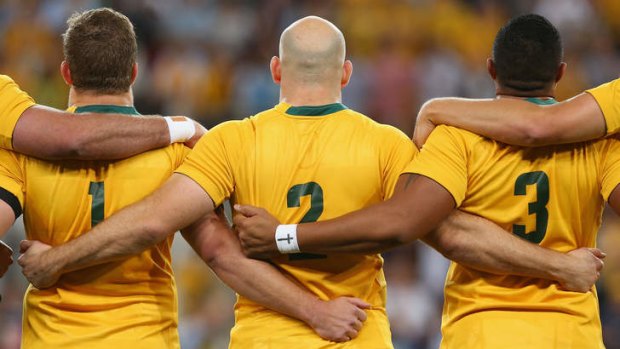 Power is king this year: James Slipper, Stephen Moore and Sekope Kepu of the Wallabies.