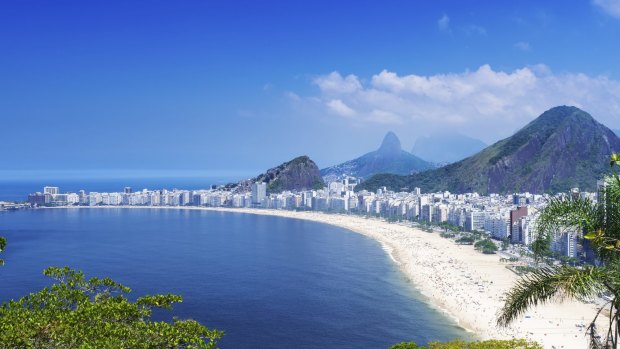 Copacabana Beach in Rio de Janeiro.
