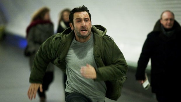 Gilles Lellouche as Samuel on the run in <i>Point Blank (A Bout Portant)</i>.