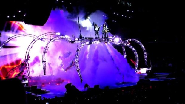 Mechanical spider ... Kiss' stage production in the US in 2013.