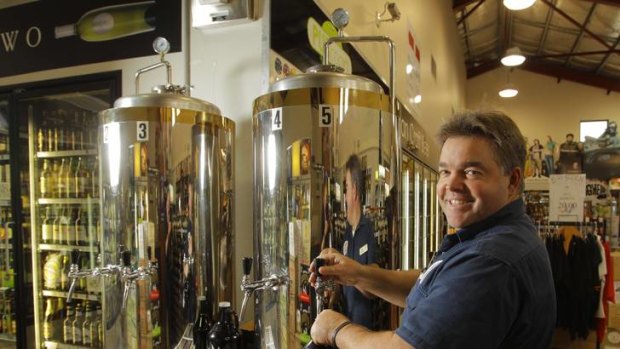 Too much red tape ... Mark Mead, of Warners at the Bay, offers craft beers in refillable vessels.