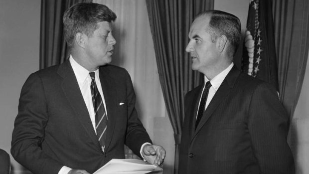Democratic lineage ... McGovern with President John F Kenneday in 1961.