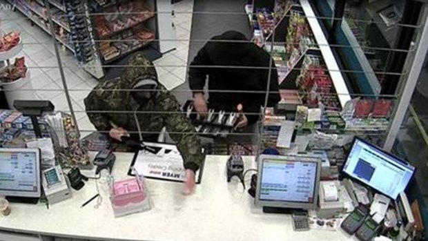 Camera footage of the robbery in Albert Park.