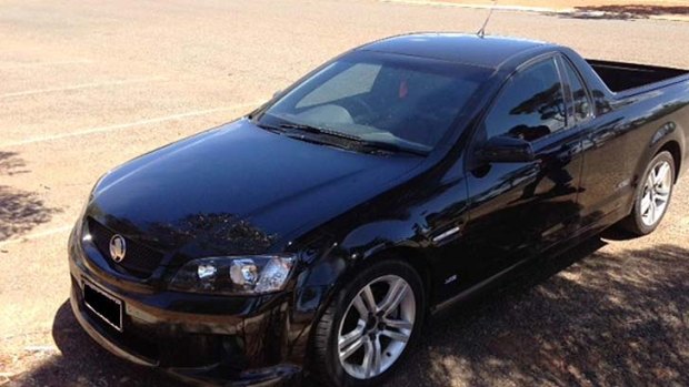 The Holden Commodore impounded by Goldfields police on Wednesday.