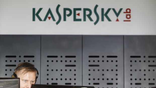 An employee at work in the virus lab at the Kaspersky headquarters in Moscow.