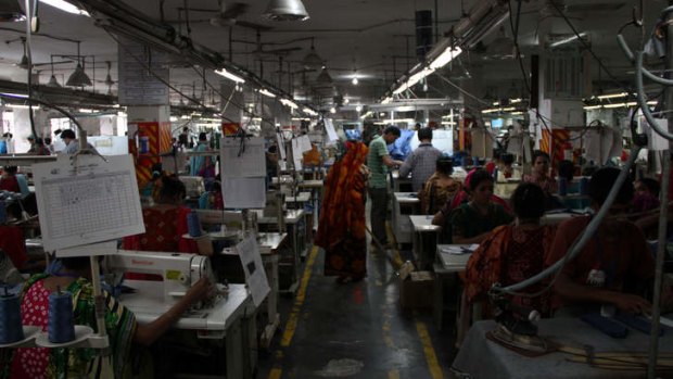 Workers at Stitchwell Designs: The factory has lost its contract with Kmart.