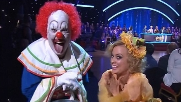 Mark Holden as clown on <i>Dancing with the Stars</i>.
