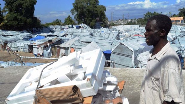 A tent city near Port-au-Prince this month, two years after the quake.