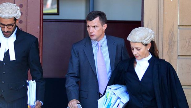 Accident an "impossibility": Accused murderer Paul Mulvihill leaves Darlinghurst Supreme Court.