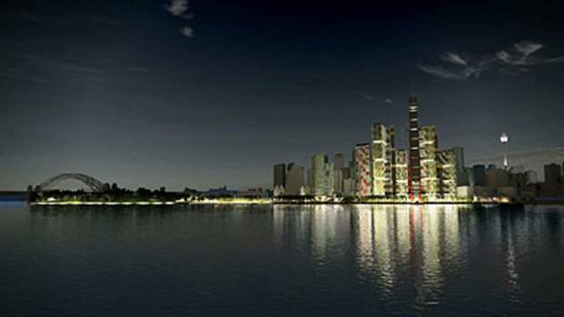 An artist's impression of the Barangaroo development.