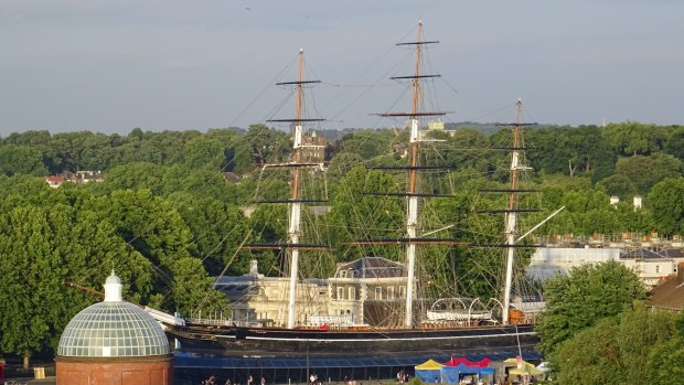 Cutty Sark on the Greenwich waterfront.