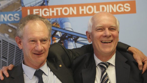 Former CEOs Wal King and David Stewart stand to receive huge payouts from Leighton.