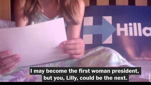 Lilly reads out the letter she received from Hillary Clinton.