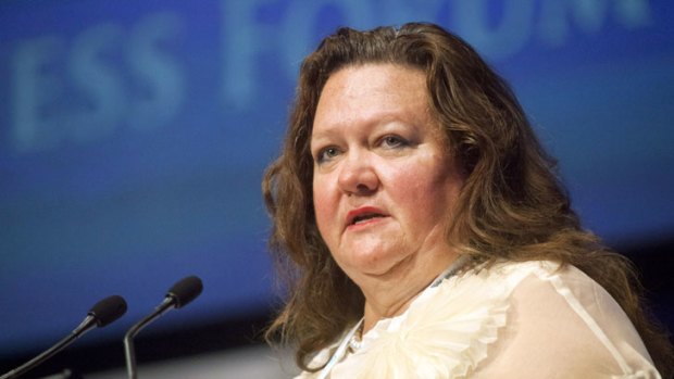 Aggressive stance: Gina Rinehart takes a swipe at the Fairfax board for its own track record.