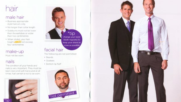 Rules in Virgin's employee styling guide, The Look Book.