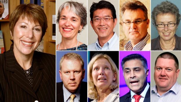 The board of the Methodist Ladies' College: chairwoman Louise Adler (main picture), with (top, from left) Dr Julie Landvog, Patrick Ng, Bernard Salt, Professor Belinda Probert, (bottom, from left) Brendan Fleiter, Patricia Cross, Ahmed Fahour and Tony Peake.