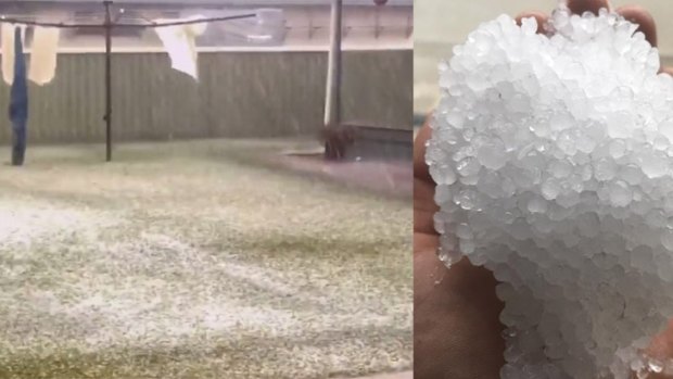 It was icy cold in Perth on Tuesday, as ice fell from the sky in Lancelin.