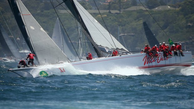 The yacht Wild Oats XI extended its lead through the night.