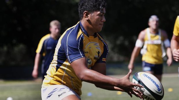 Jason Tomane during training at Brumbies HQ.