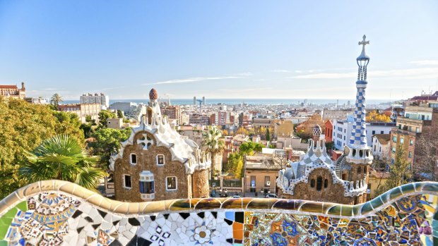 Park Guell in Barcelona, Spain, is a Gaudi wonderland.