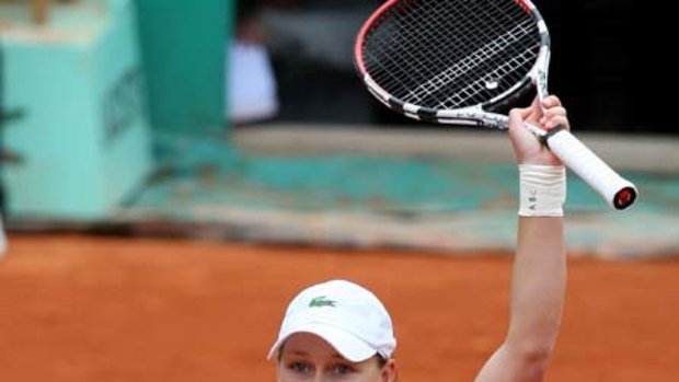Samantha Stosur after her fourth-round win at Roland Garros.