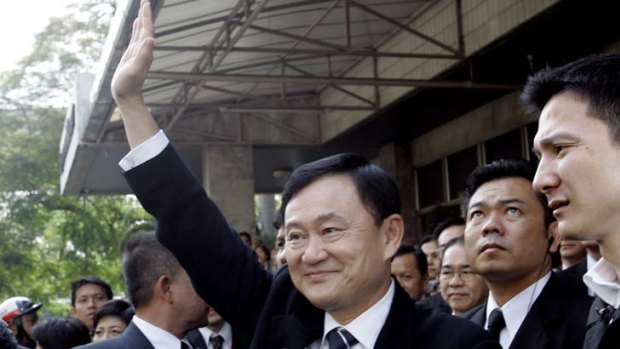 Still in exile ... former prime minister of Thailand, Thaksin Shinawatra.