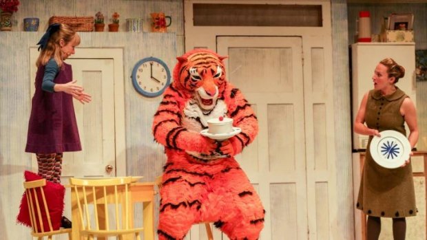 <i>The Tiger Who Came to Tea</i>, featuring Abbey Norman, left, Matthew Dudley and Jenanne Redman, will captivate young audiences.