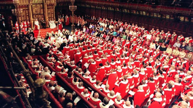 Crowded house: The House of Lords is the second-biggest legislature in the world after China's Politburo.