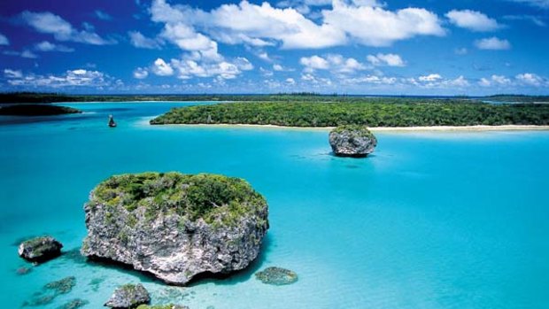 Hedonistic allure ... New Caledonia's whtie beaches and azure water.