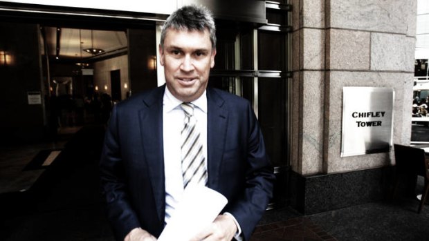 Nine's David Gyngell after a meeting in Sydney yesterday.