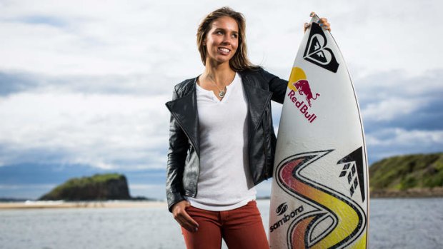 South coast local: Sally Fitzgibbons near home at Minnamurra.