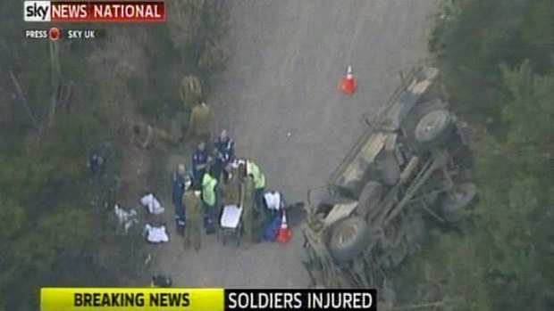 17 soldiers were injured when an open-top truck rolled at Sydney's Holsworthy Barracks.