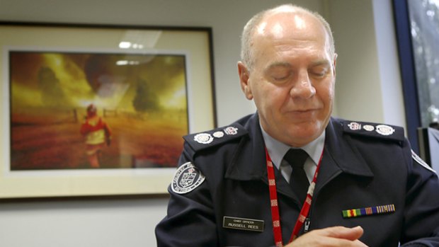 Chief officer with the CFA, Russell Rees, at CFA headquarters in Burwood.