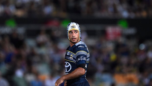 Superstar: Johnathan Thurston looks on during the round one NRL match between the North Queensland Cowboys and the Cronulla Sharks at 1300SMILES Stadium.