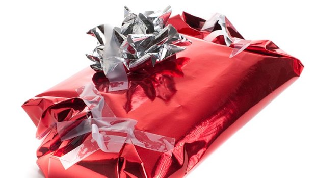 Badly wrapped Christmas present