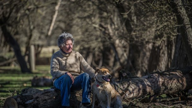 Margaret, with dog Ruby has lived in Braidwood for almost 70 years.