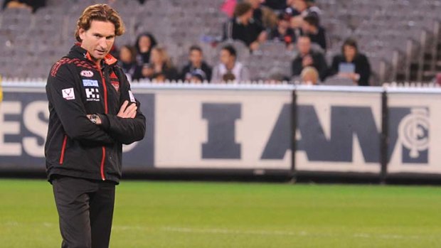 Isolated: Bombers are likely to go it alone from coach James Hird and pursue a plea deal with the AFL.