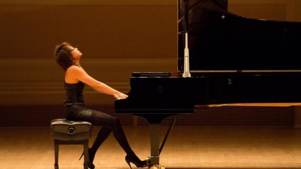 Chinese pianist Yuja Wang is playing with the Melbourne Symphony Orchestra.