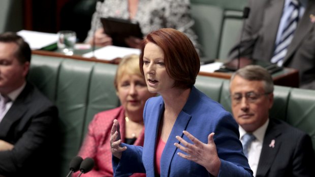 Then prime minister Julia Gillard delivers the "misogyny speech" in October 2012, a moment that gave her global attention.
