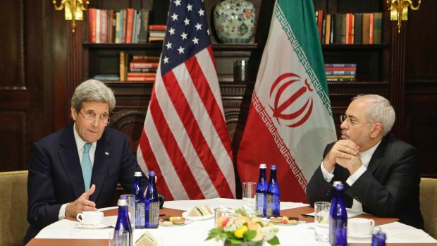 Donald Trump has pledged to unravel the deal negotiated between John Kerry (left) and Mohammad Javad Zarif.