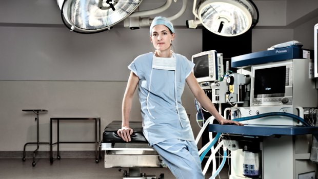 All in a day's work … Emily Granger is one of only a handful of female heart/lung surgeons in Australia.