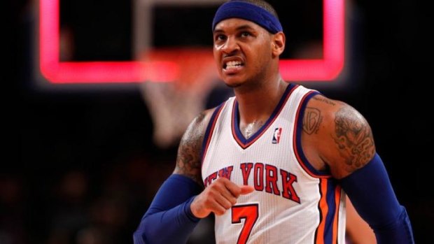 A New York Knick at heart: Carmelo Anthony has re-signed on a big contract.