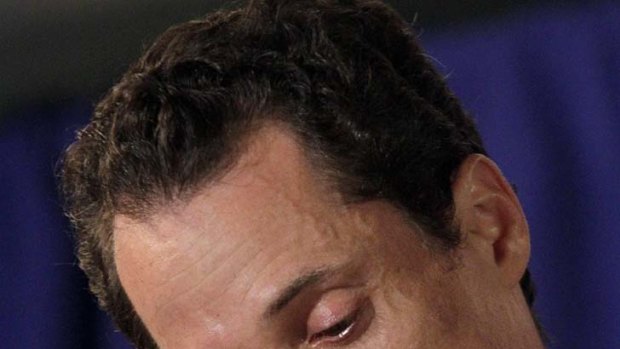 Teary ... Anthony Weiner has revealed he sent pictures of himself to women.